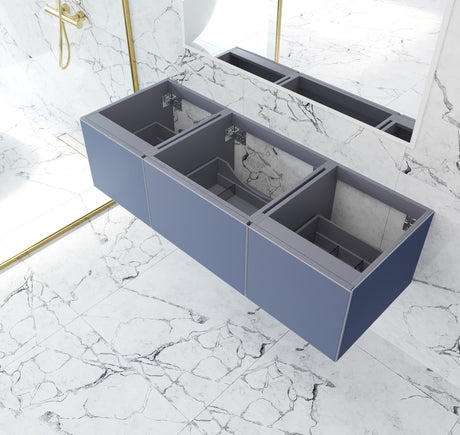 Vitri 60" Nautical Blue Single Sink Wall Hung Bathroom Vanity Cabinet Laviva 313VTR-60CNB