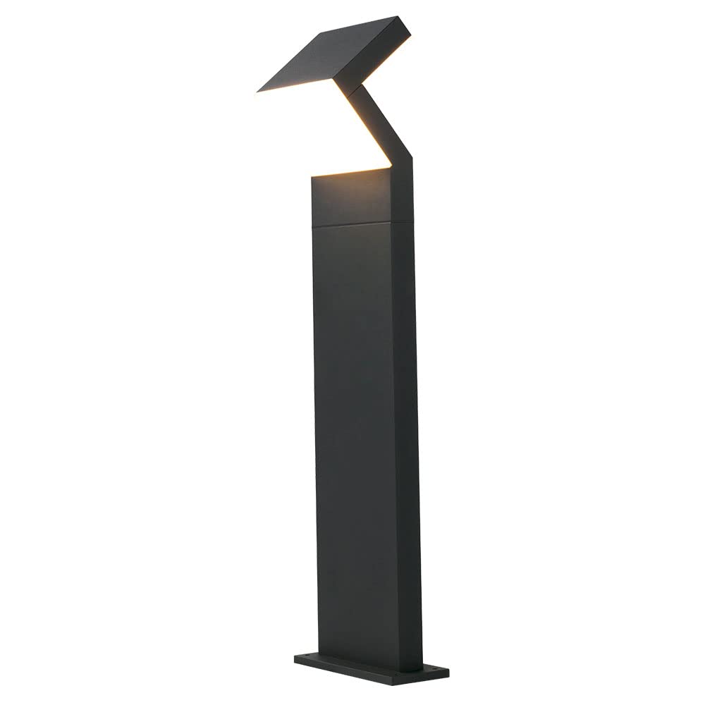 VONN Lighting 32" Modern VOB226088BL 100-277V 17-Watt ETL Certified Integrated LED Outdoor Bollard in Matte Black