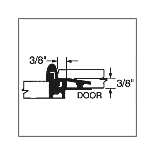 Amerock Double Demountable Cabinet Hinge 3/8 inch (10 mm) Inset Hinge Satin Nickel 2 Pack Self-Closing Hinge Cabinet Door Hinge