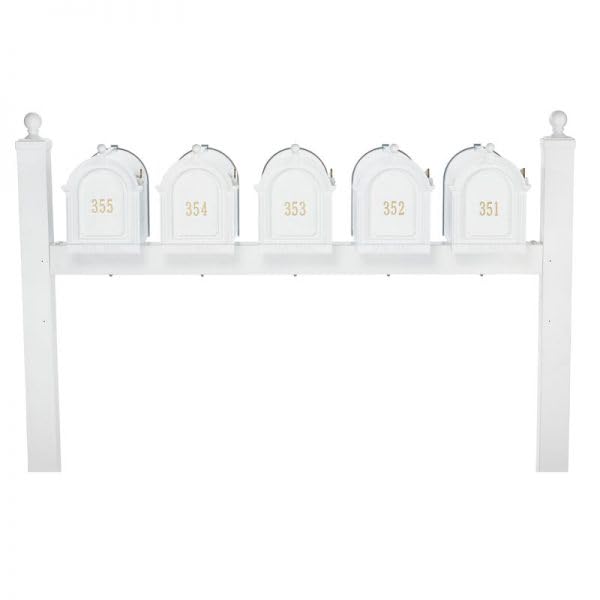 Whitehall 16527 - Multi Mailbox Quint Package - White
