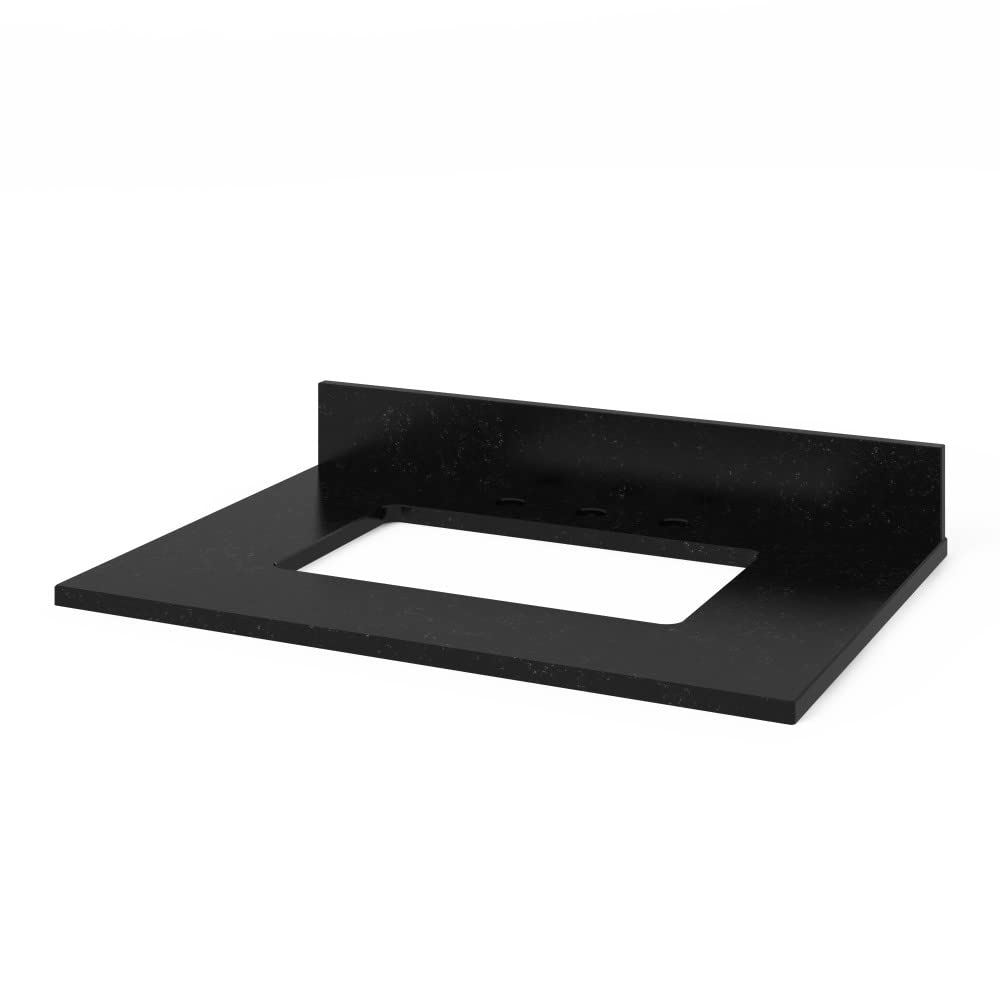 Jeffrey Alexander VKITSAV30GRBGR 30" Grey Savino Vanity, Black Granite Vanity Top, undermount rectangle bowl