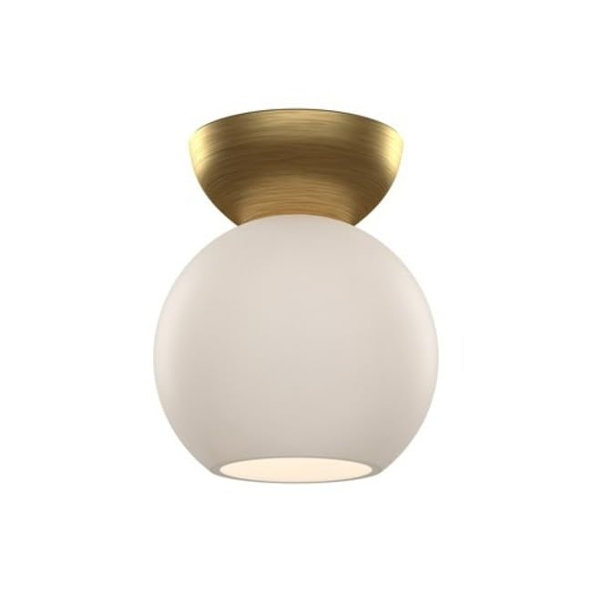 Kuzco SF59706-BG/OP ARCADIA 6" SEMI-FLUSH BRUSHED GOLD OPAL GLASS E26 60W