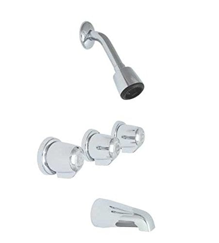Gerber G004713083 Chrome Classics Three Handle 11 Inch Centers Tub & Shower FI...