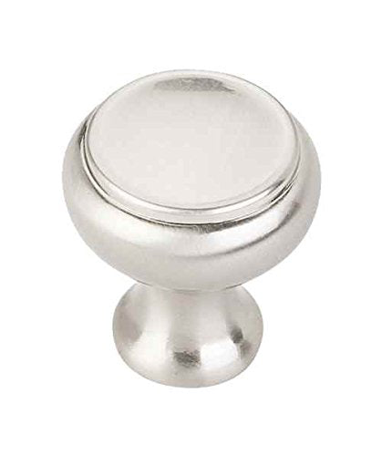 Elements 3898SN 1-3/16" Diameter Satin Nickel Button Westbury Cabinet Knob