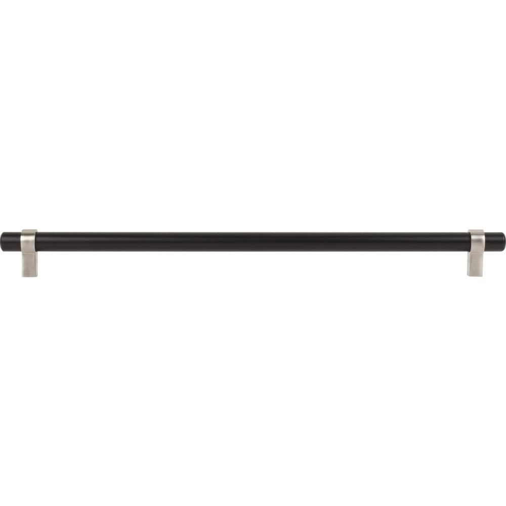Jeffrey Alexander 5319MBSN 319 mm Center-to-Center Matte Black with Satin Nickel Key Grande Cabinet Bar Pull
