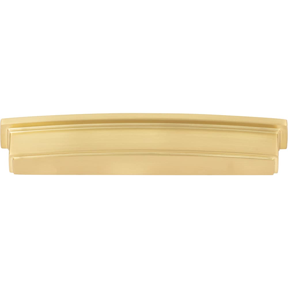 Jeffrey Alexander 141-160BG 160 mm Center Brushed Gold Square-to-Center Square Renzo Cabinet Cup Pull