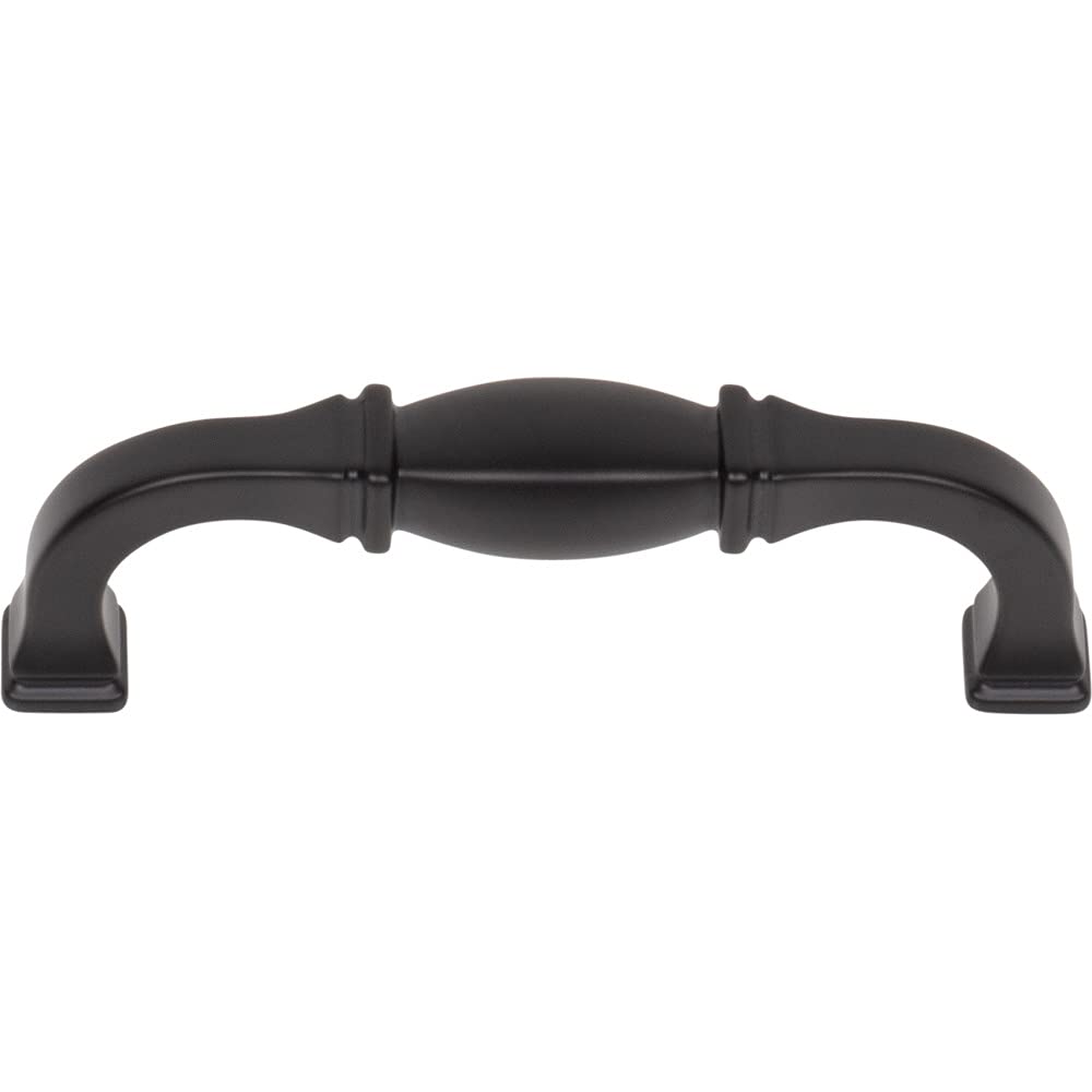 Jeffrey Alexander 278-96MB 96 mm Center-to-Center Matte Black Audrey Cabinet Pull
