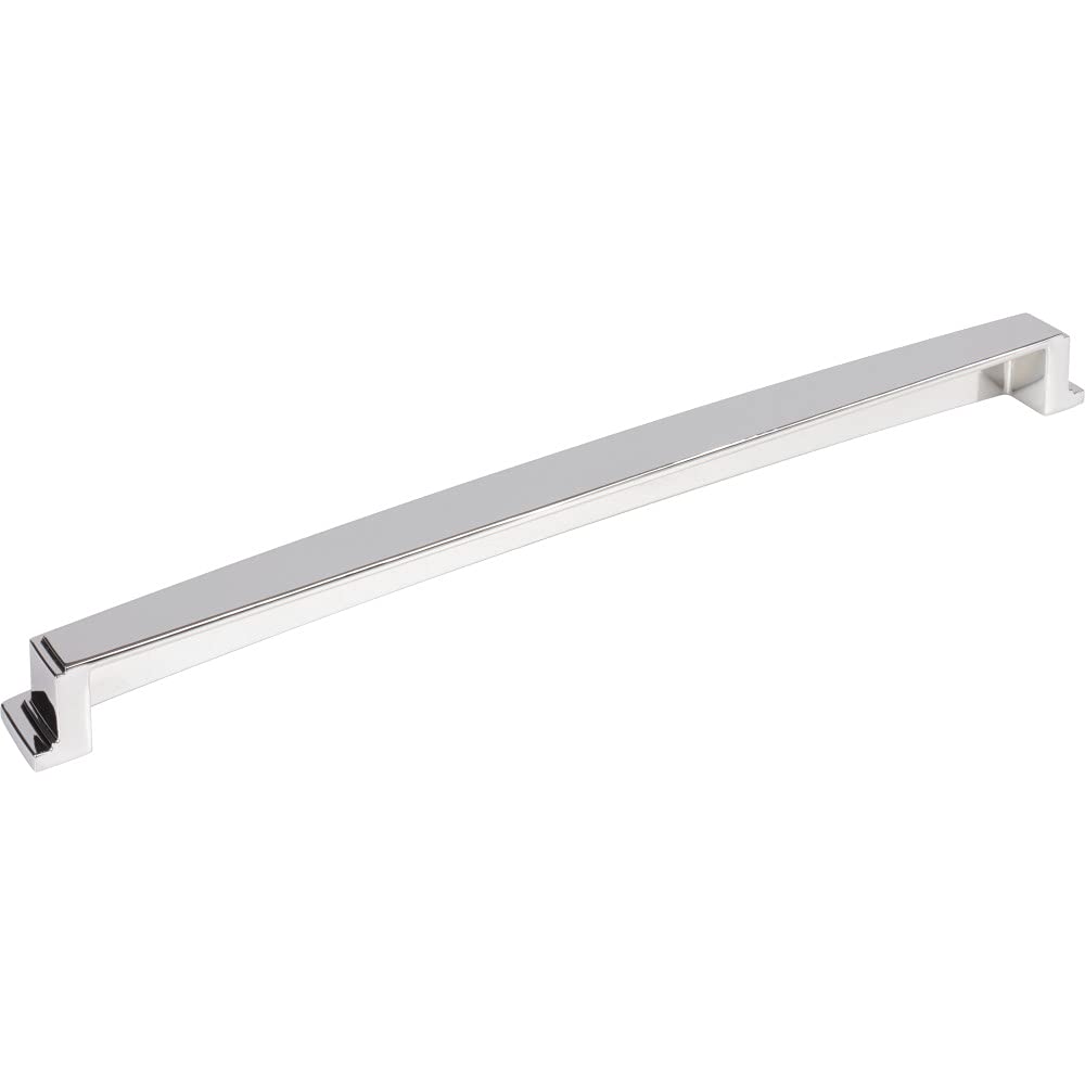 Jeffrey Alexander 141-305PC 305 mm Center Polished Chrome Square-to-Center Square Renzo Cabinet Cup Pull