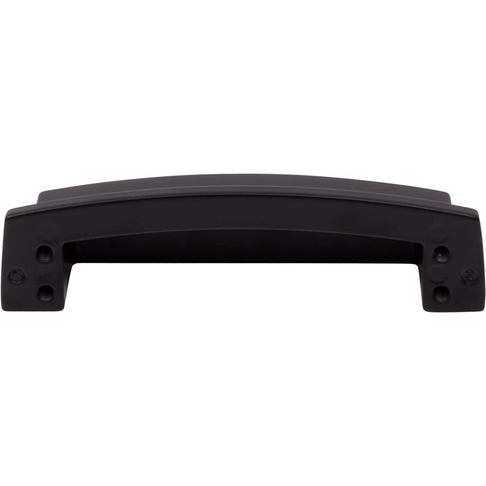 Jeffrey Alexander 141-96MB 96 mm Center Matte Black Square-to-Center Square Renzo Cabinet Cup Pull