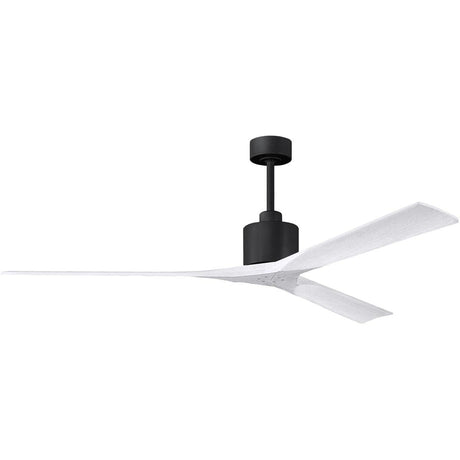 Matthews Fan NKXL-BK-MWH-72 Nan XL 6-speed ceiling fan in Matte Black finish with 72” solid matte white wood blades