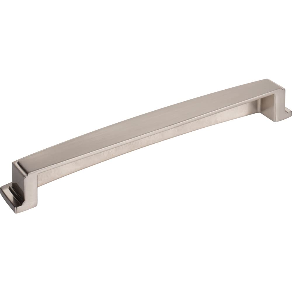Jeffrey Alexander 141-192SN 192 mm Center Satin Nickel Square-to-Center Square Renzo Cabinet Cup Pull