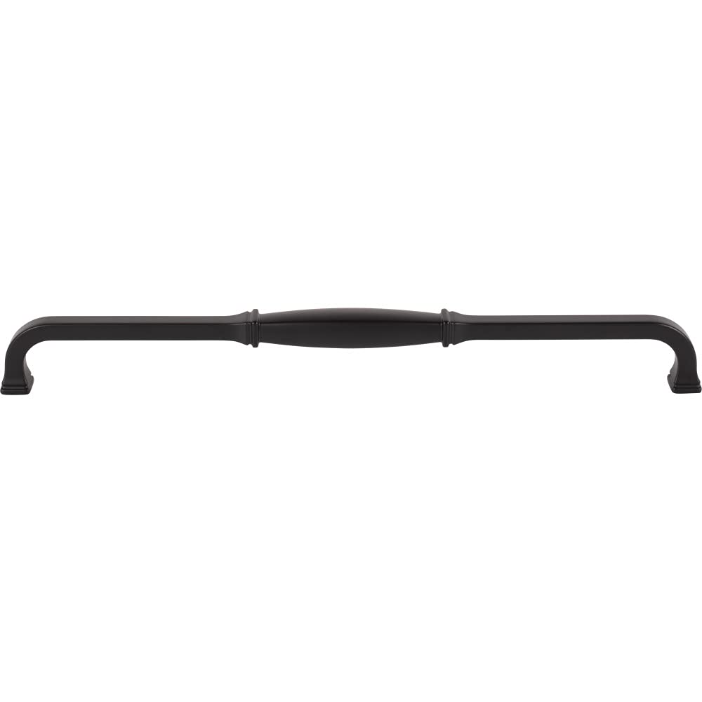 Jeffrey Alexander 278-305MB 305 mm Center-to-Center Matte Black Audrey Cabinet Pull