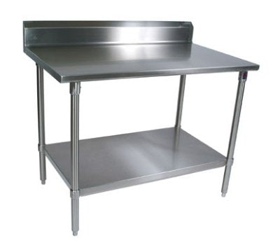 John Boos ST6R5-2484SSK 84" x 24" Work Table w/Riser Top