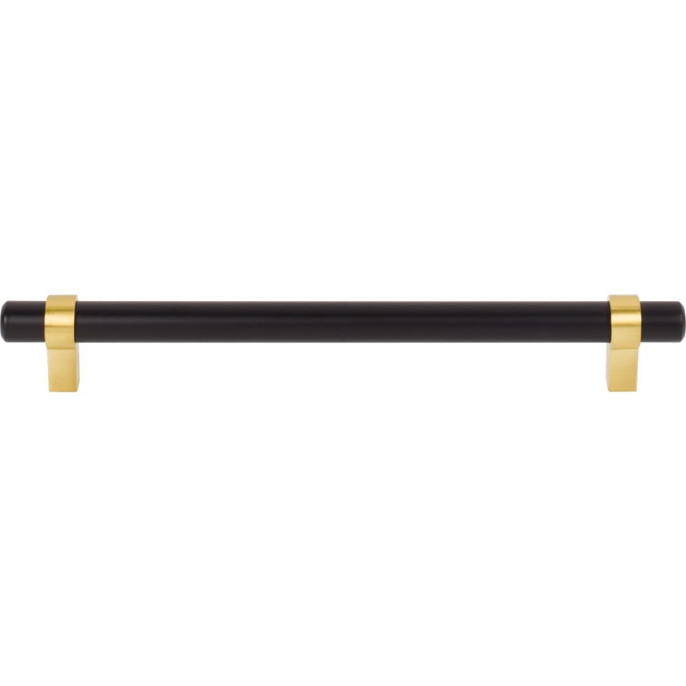 Jeffrey Alexander 5192MBBG 192 mm Center-to-Center Matte Black with Brushed Gold Key Grande Cabinet Bar Pull