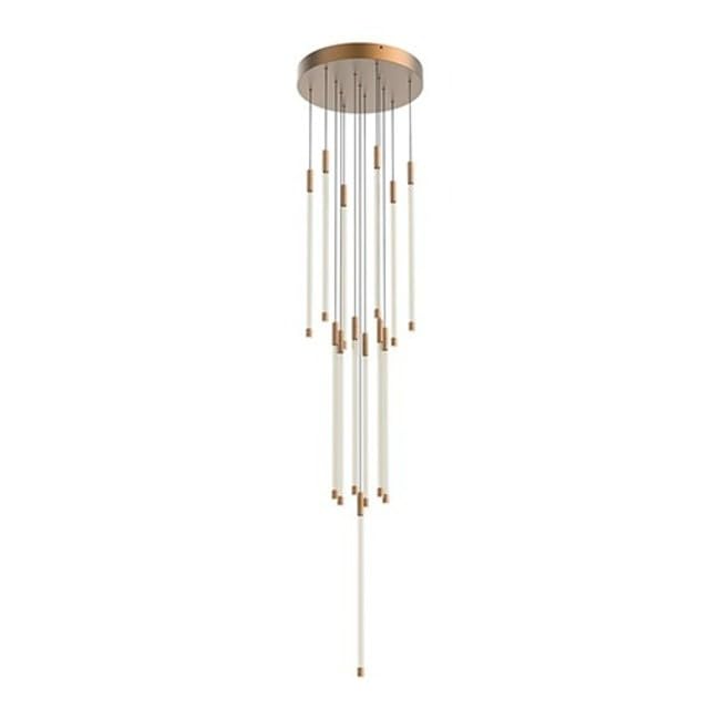 Kuzco MP75121-BG MOTIF 21" 13 HEAD MULTI-PENDANT VINTAGE BRASS 98W 120VAC WITH LED DRIVER 2700K 90CRI