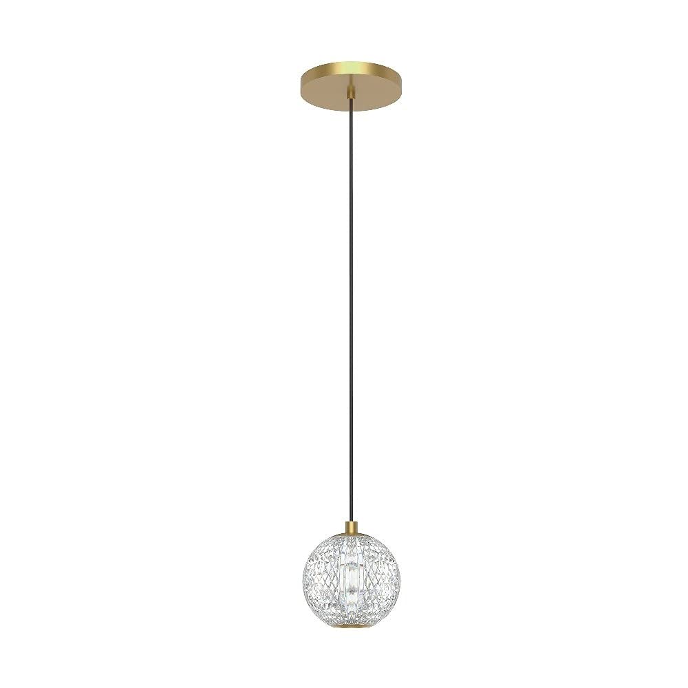 Alora PD321201NB MARNI LED 1 LIGHT PENDANT NATURAL BRASS 5W 120VAC WITH LED DRIVER 3000K 90CRI