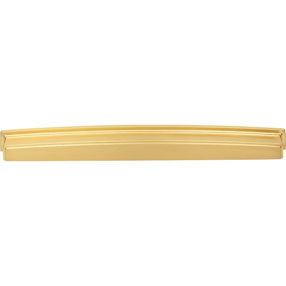 Jeffrey Alexander 141-305BG 305 mm Center Brushed Gold Square-to-Center Square Renzo Cabinet Cup Pull