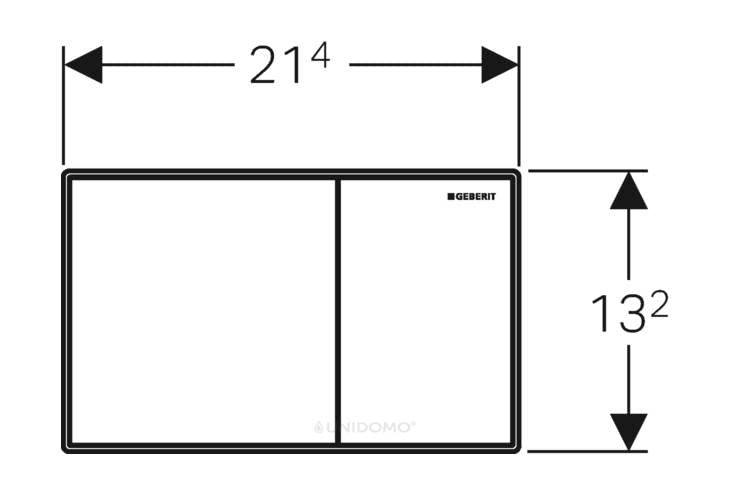 Geberit 115.640.SJ.1 act pl Sigma60(2016) dual glass black