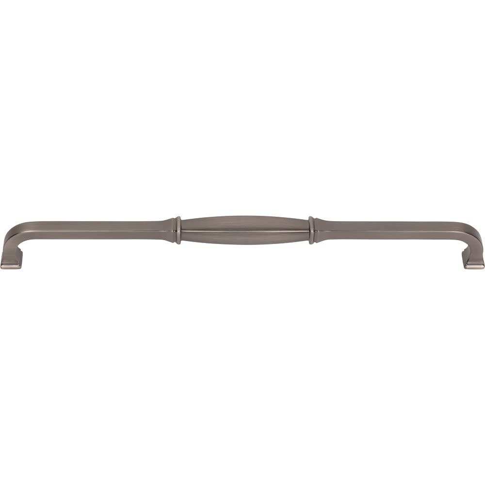 Jeffrey Alexander 278-305BNBDL 305 mm Center-to-Center Brushed Pewter Audrey Cabinet Pull