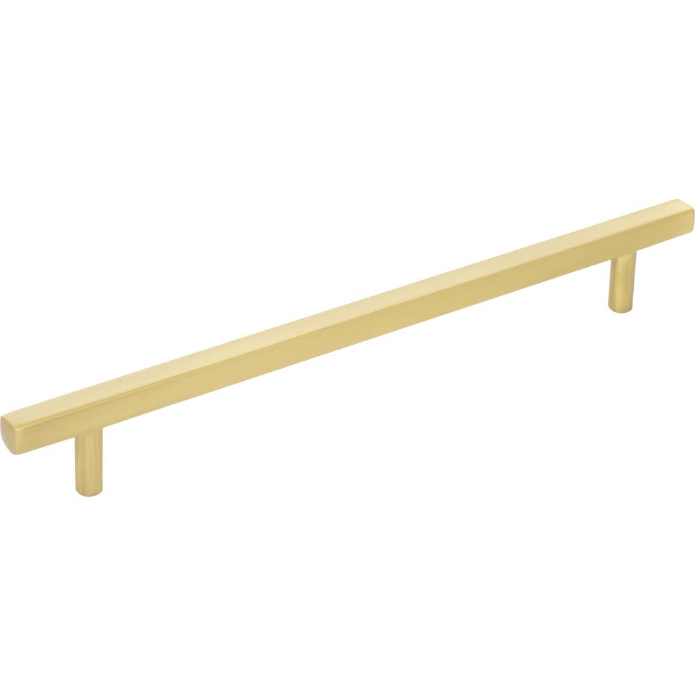 Jeffrey Alexander 845-192BG 192 mm Center-to-Center Brushed Gold Square Dominique Cabinet Bar Pull
