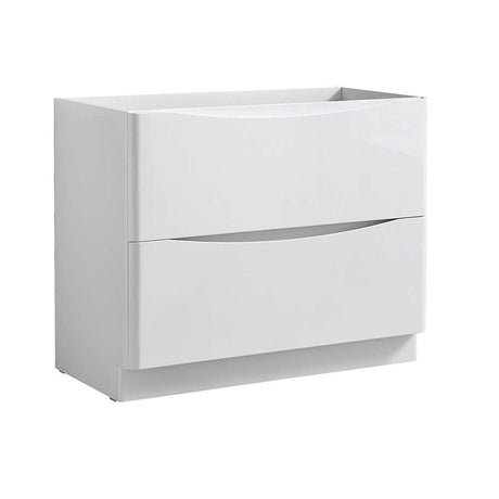Fresca FCB9140WH Fresca Tuscany 40" Glossy White Free Standing Modern Bathroom Cabinet
