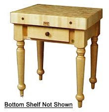 John Boos CUCR04-SHF Cucina Rustica Island with Shelf 30x24x35