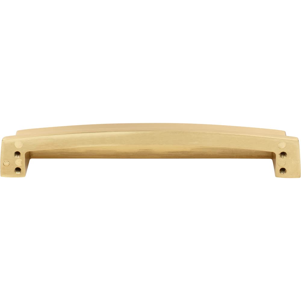 Jeffrey Alexander 141-160BG 160 mm Center Brushed Gold Square-to-Center Square Renzo Cabinet Cup Pull