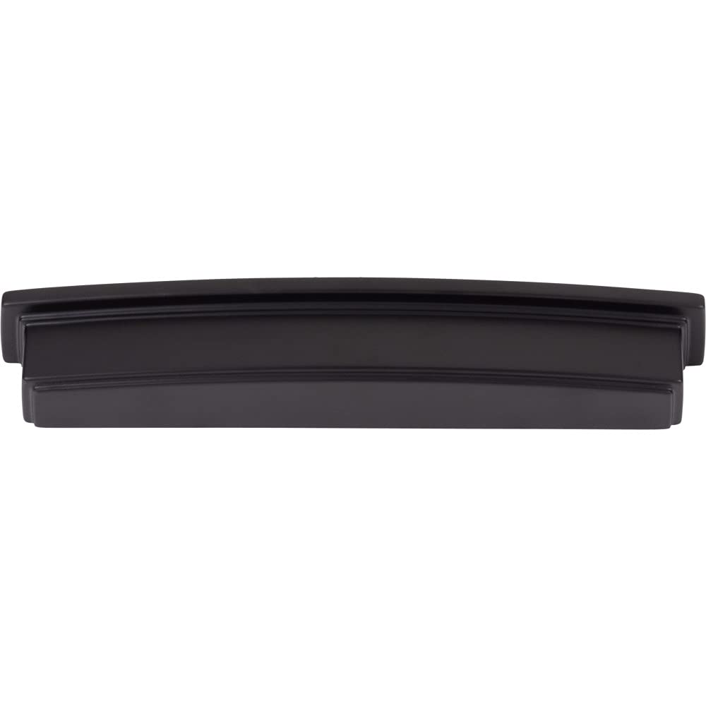 Jeffrey Alexander 141-160MB 160 mm Center Matte Black Square-to-Center Square Renzo Cabinet Cup Pull
