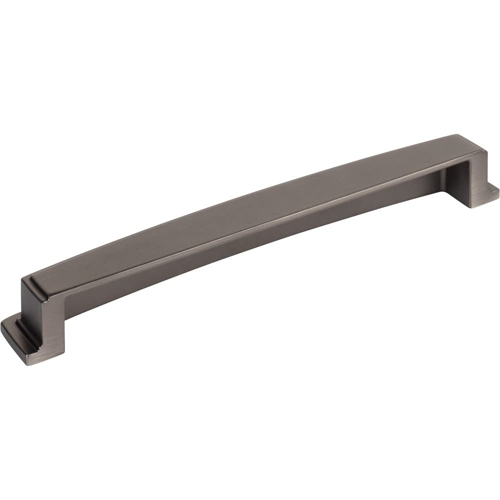 Jeffrey Alexander 141-192BNBDL 192 mm Center Brushed Pewter Square-to-Center Square Renzo Cabinet Cup Pull