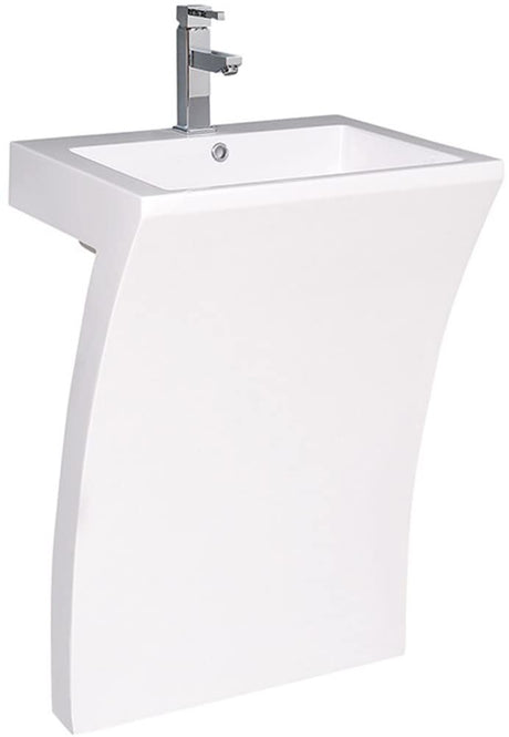 Fresca FCB5024WH Fresca Quadro 23" White Pedestal Sink