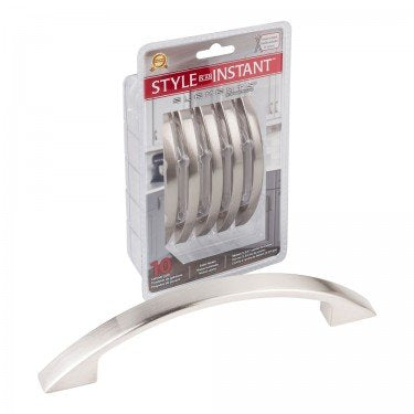 Elements 8004-SN-R 96 mm Center-to-Center Satin Nickel Arched Somerset Retail Packaged Cabinet Pull