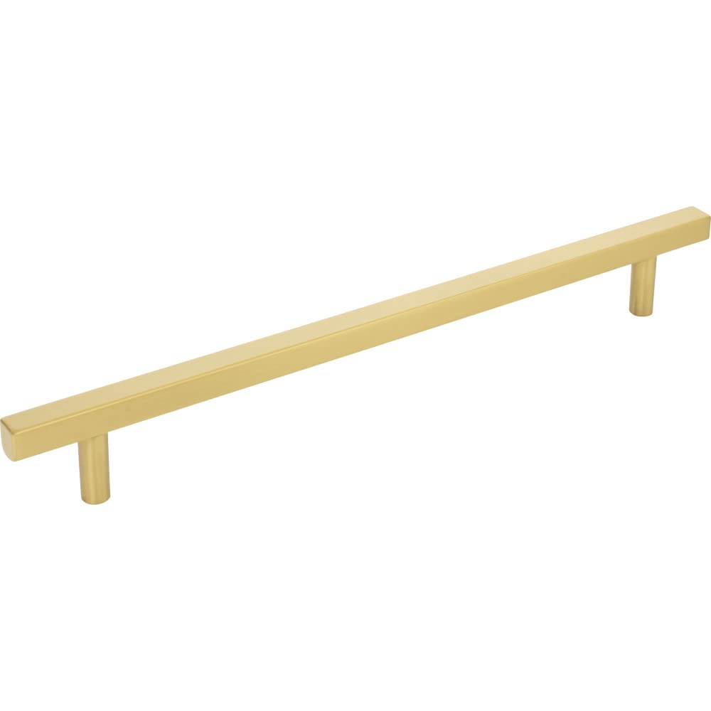 Jeffrey Alexander 845-12BG 12" Center-to-Center Brushed Gold Square Dominique Appliance Handle