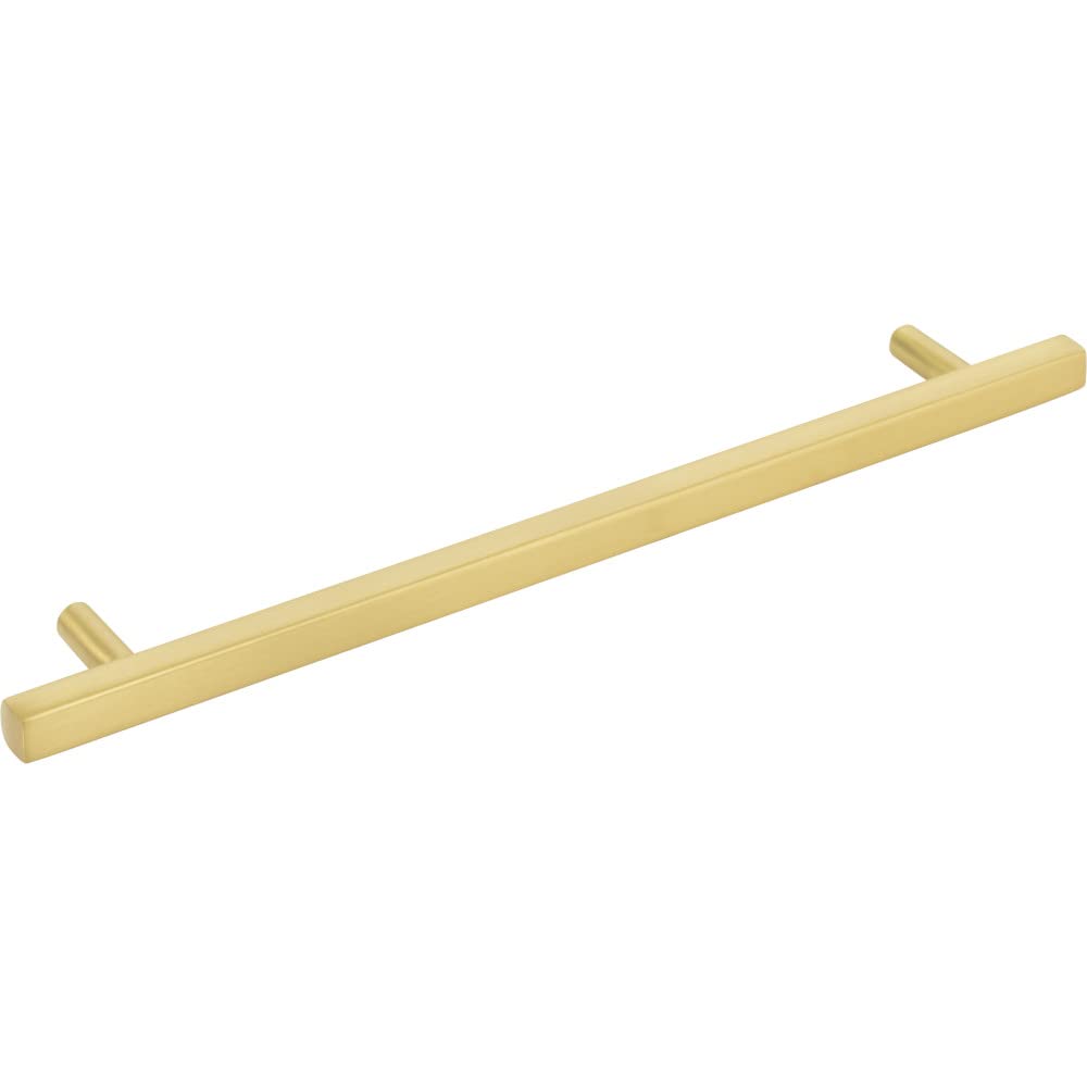 Jeffrey Alexander 845-192BG 192 mm Center-to-Center Brushed Gold Square Dominique Cabinet Bar Pull