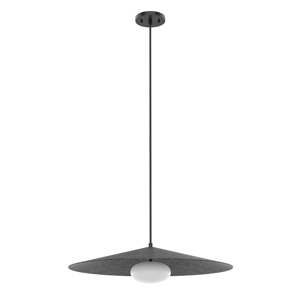 Kuzco PD22824-BK/WH CRUZ 24" PENDANT BLACK OUTER WHITE INNER METAL SHADE 8W 120VAC WITH LED DRIVER 3000K 90CRI