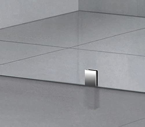 Genius Plus Frameless Shower Door Size fits for Width of 57' - 61'' * H76'' with a Side Panel in Matte Black Premium Hardware Finish, Low Iron Tempered Glass Included(59'') …