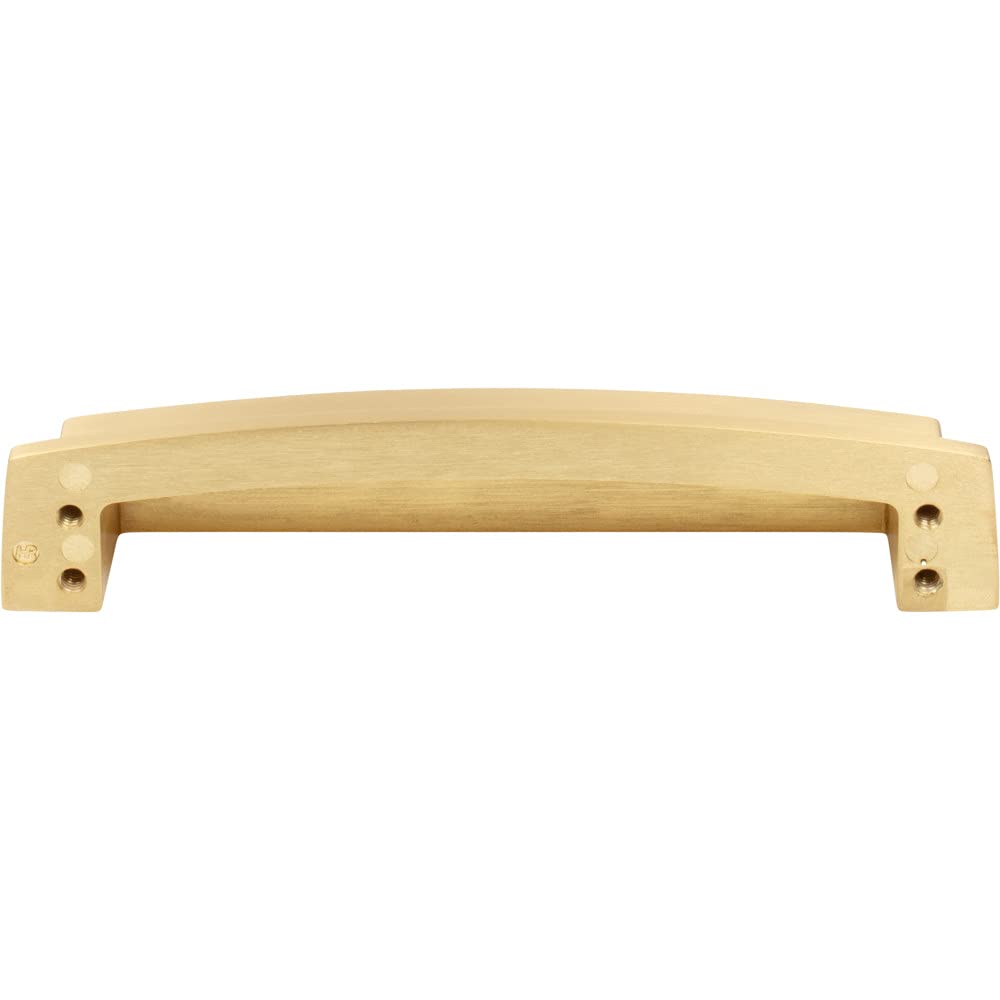 Jeffrey Alexander 141-128BG 128 mm Center Brushed Gold Square-to-Center Square Renzo Cabinet Cup Pull