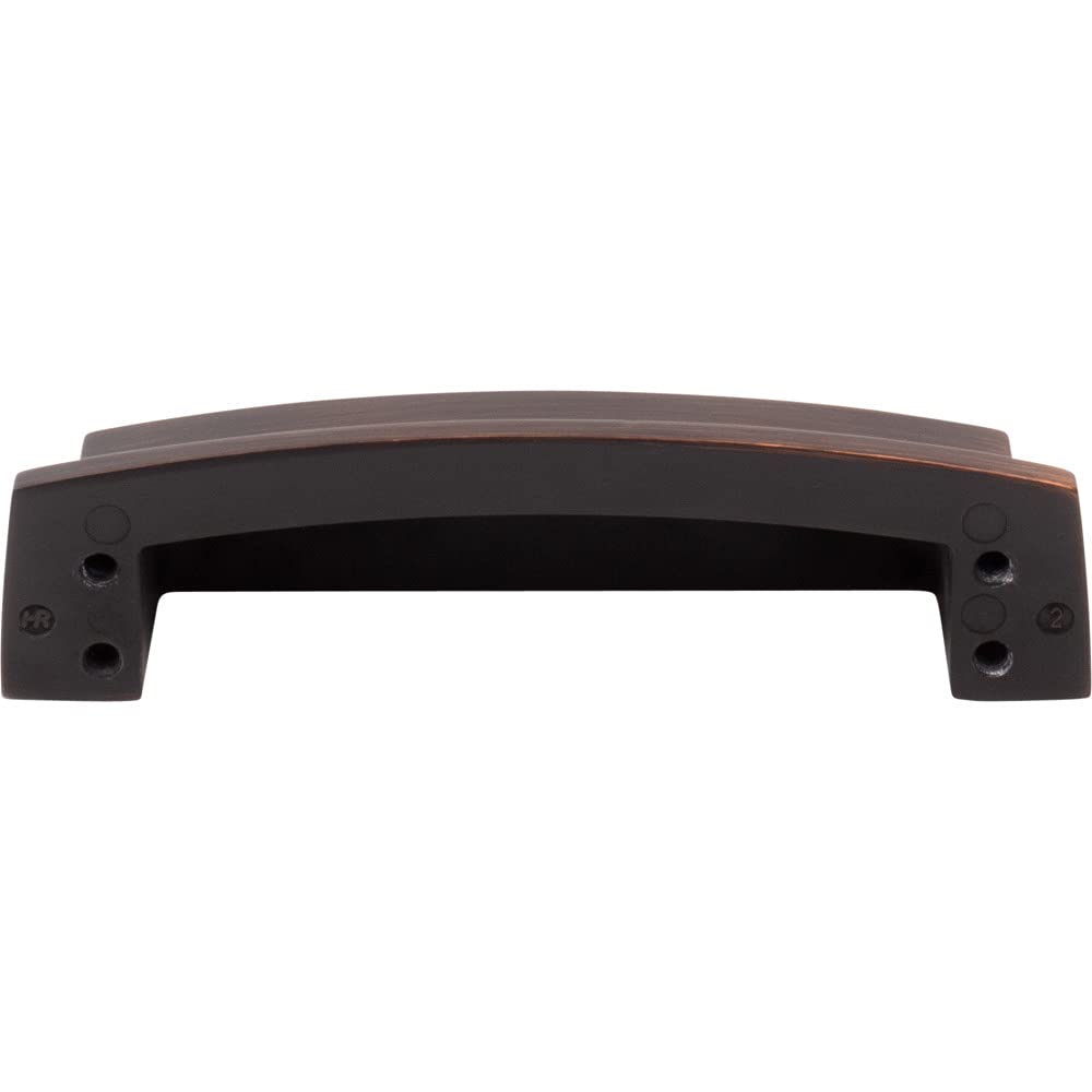 Jeffrey Alexander 141-96DBAC 96 mm Center Brushed Oil Rubbed Bronze Square-to-Center Square Renzo Cabinet Cup Pull