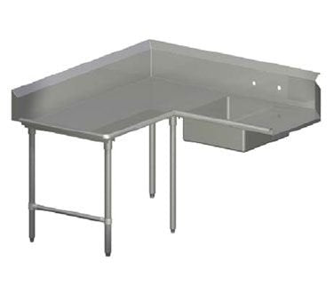 John Boos SDT6-K6096SBK-L 16GA 96X60 SOILED CORNER DISHTABLE