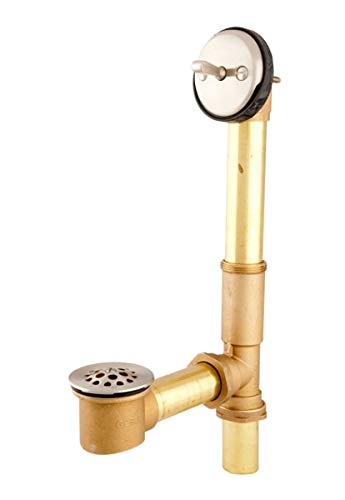 Gerber G00N1812 Brushed Nickel Classics Trip Lever Drain for Standard Tub