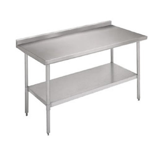 John Boos UFBLG8430 Economy 84 x 30 Stainless Steel 18 Gauge Work Prep Table Backsplash
