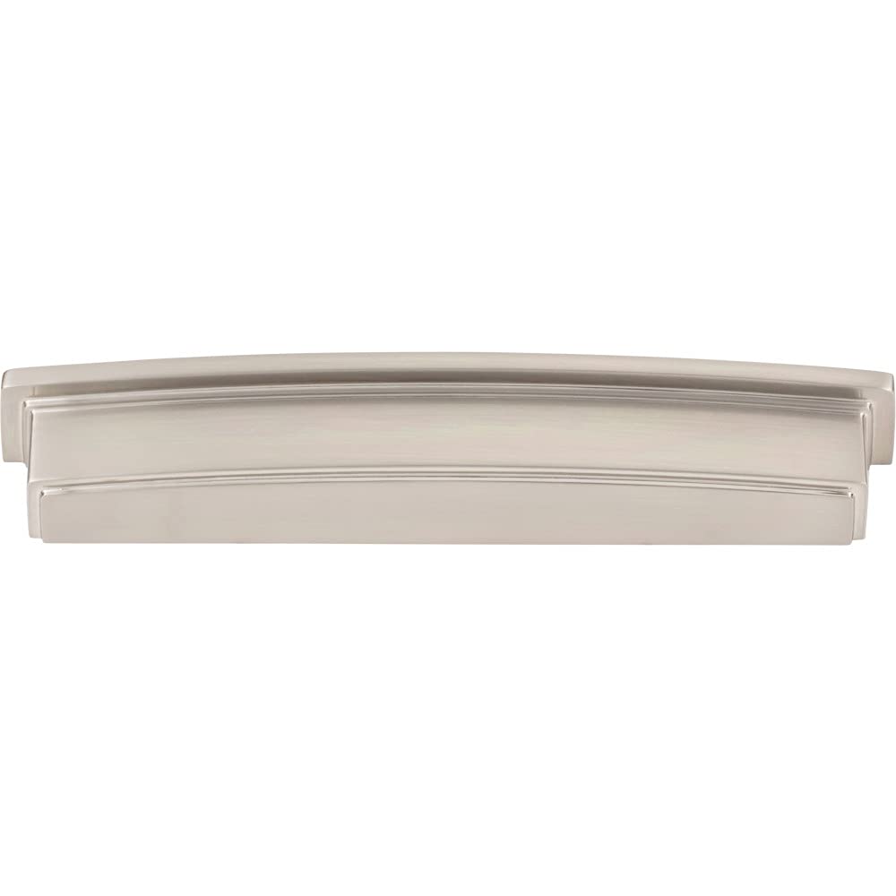 Jeffrey Alexander 141-160SN 160 mm Center Satin Nickel Square-to-Center Square Renzo Cabinet Cup Pull