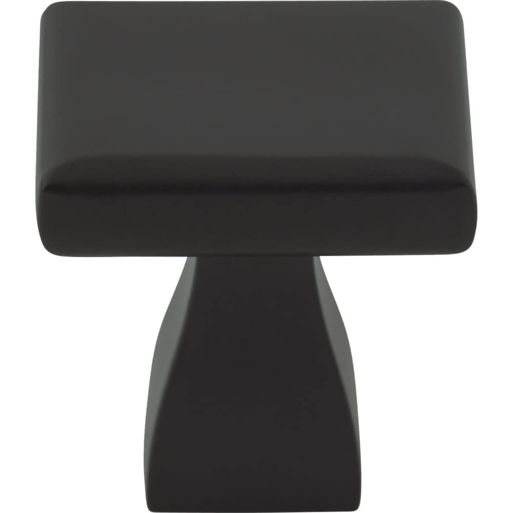 Elements 449MB 1" Overall Length Matte Black Square Hadly Cabinet Knob