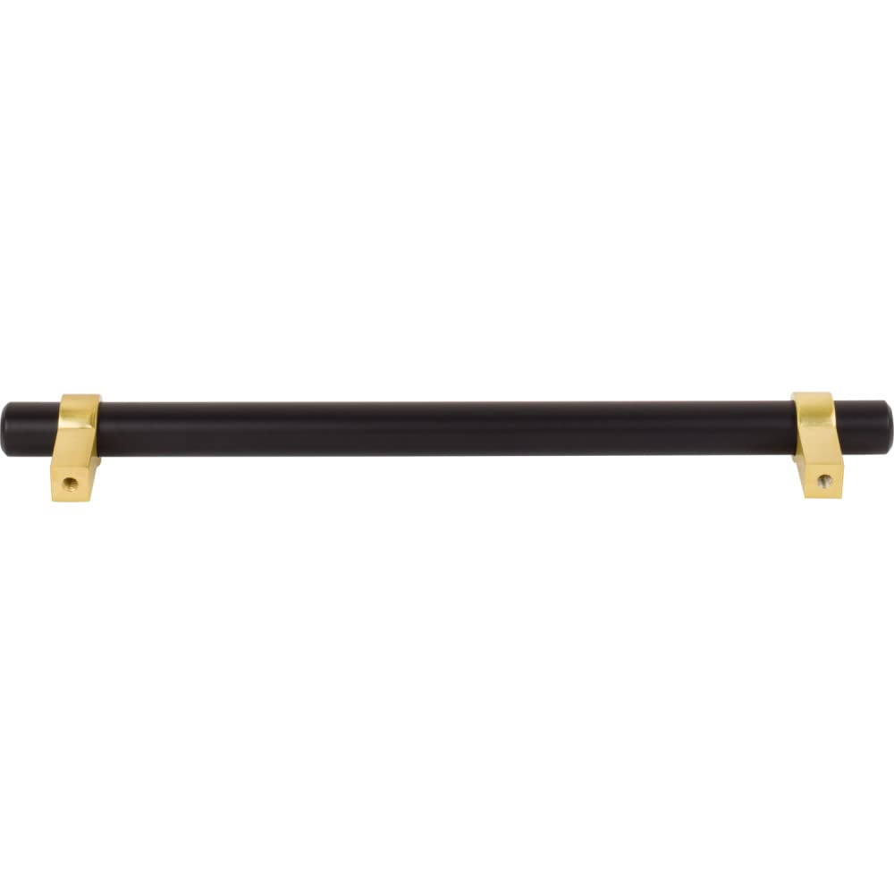 Jeffrey Alexander 5192MBBG 192 mm Center-to-Center Matte Black with Brushed Gold Key Grande Cabinet Bar Pull