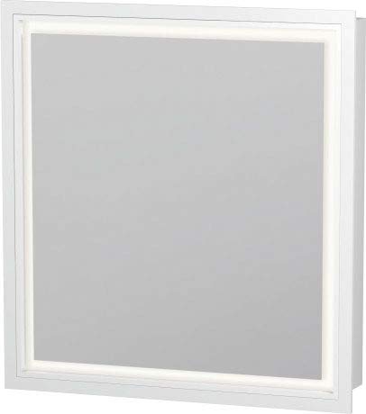 Duravit L-Cube 25-5/8" x 27-1/2" Lighted Framed Single Door Medicine Cabinet - Left Swing Door