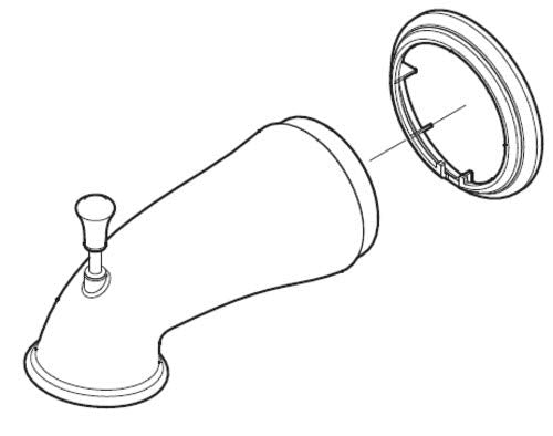 Pfister 920-531 Tub Spout with Diverter, Brushed Nickel 920-531J