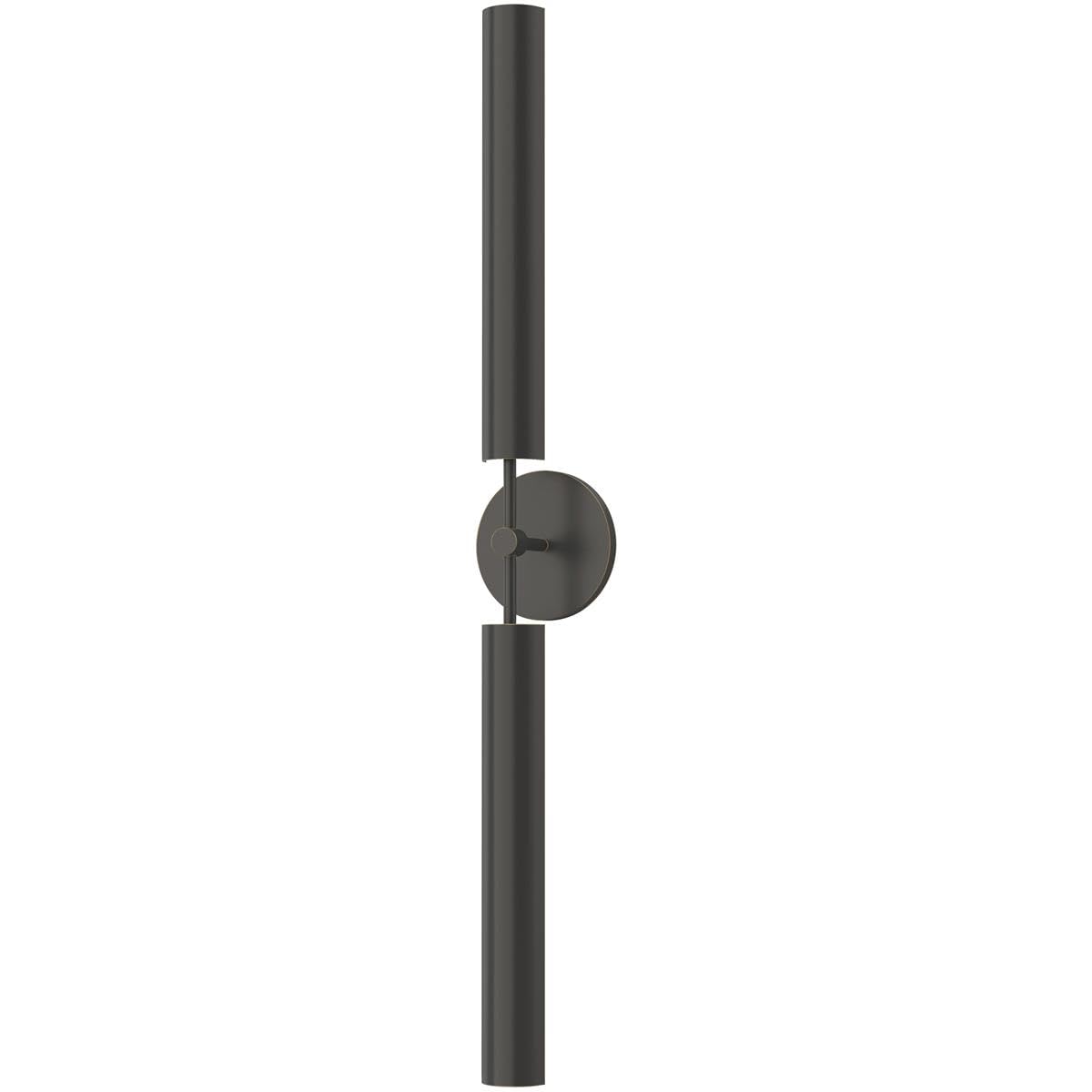 Alora WV316402UBMS ASTRID 2 LIGHT WALL VANITY LED URBAN BRONZE W/ METAL SHADE 8W 120VAC WITH LED DRIVER 2700K 90CRI