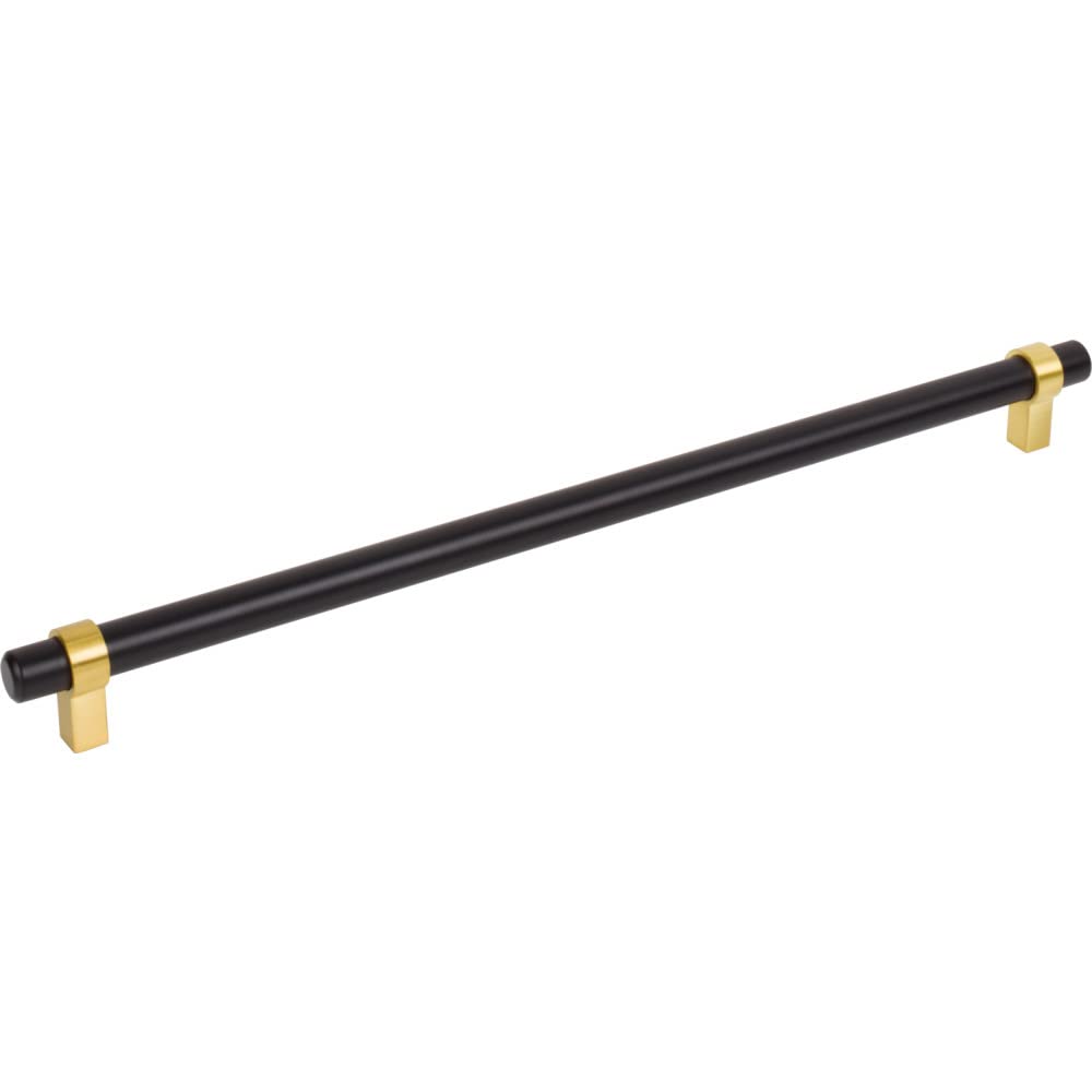 Jeffrey Alexander 5319MBBG 319 mm Center-to-Center Matte Black with Brushed Gold Key Grande Cabinet Bar Pull