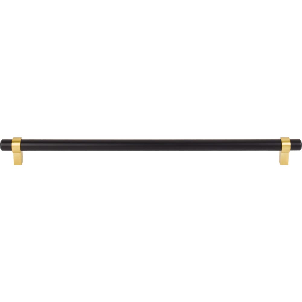 Jeffrey Alexander 5319MBBG 319 mm Center-to-Center Matte Black with Brushed Gold Key Grande Cabinet Bar Pull