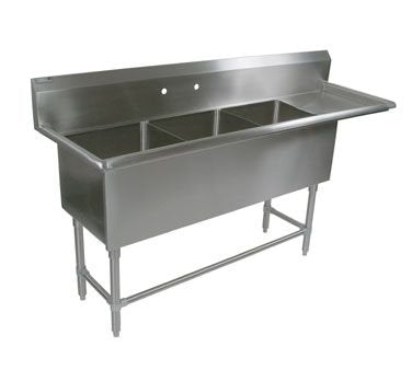 John Boos 43PB18244-1D30R 3-18X24X14 W/1-30" DB RIGHT 14GA