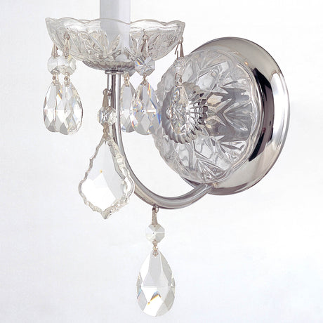 Imperial 1 Light Hand Cut Crystal Polished Chrome Sconce 3221-CH-CL-MWP